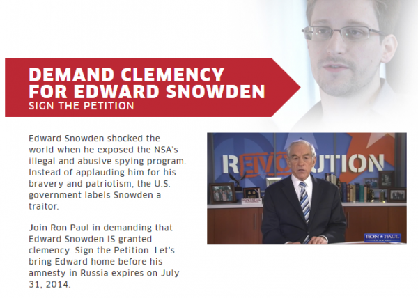 Ron Paul Launches Clemency Petition For Edward Snowden