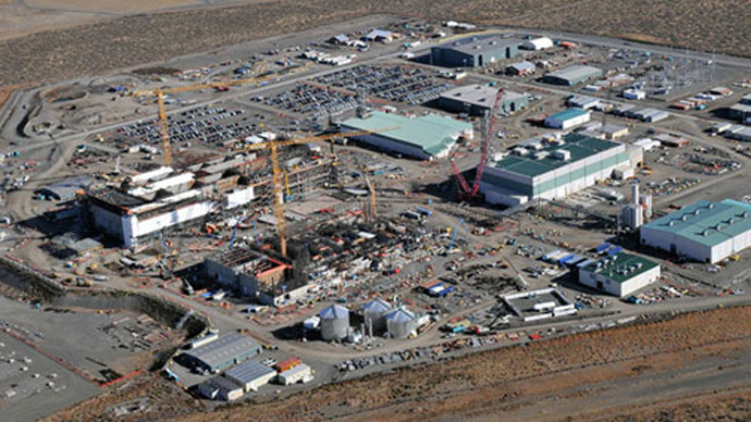 The nuclear waste processing facility near Hanford, Washington