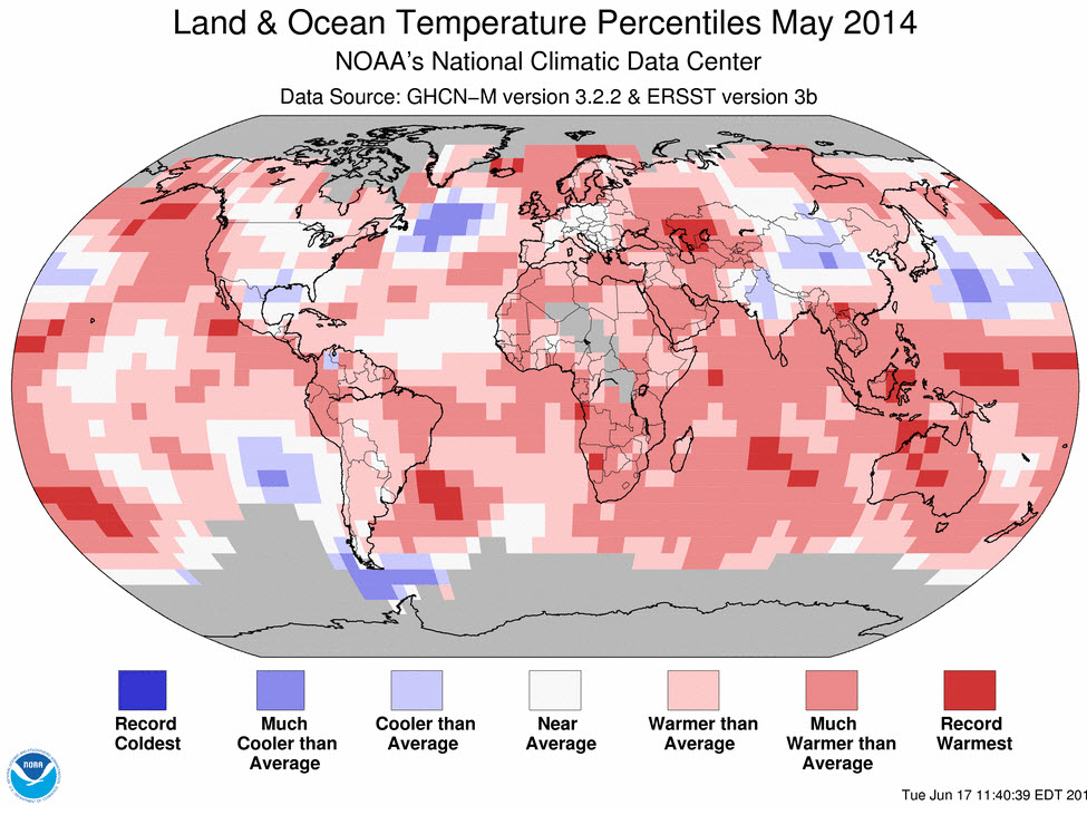 Globe Suffers Hottest May On Record - NOAA