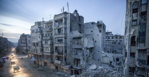 Dar Al-Shifa hospital in Aleppo, Syria after a bombing