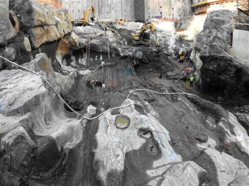 Huge caverns of melted granite were found below the foundations of the Twin Towers