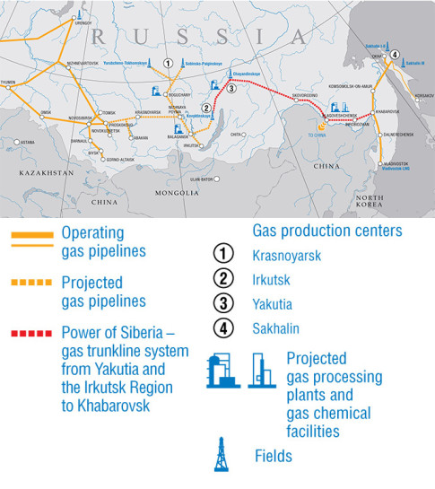 russia gaz map