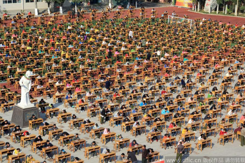 This Is What Taking An Exam In China Looks Like