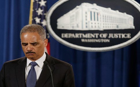 File phto of U.S. Attorney General Holder at news conference  in Washington