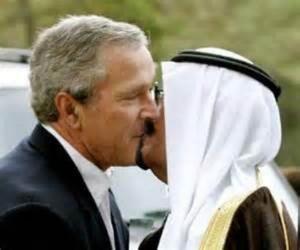 Former Saudi Intelligence Chief Prince Turki al-Faisal and George W. Bush