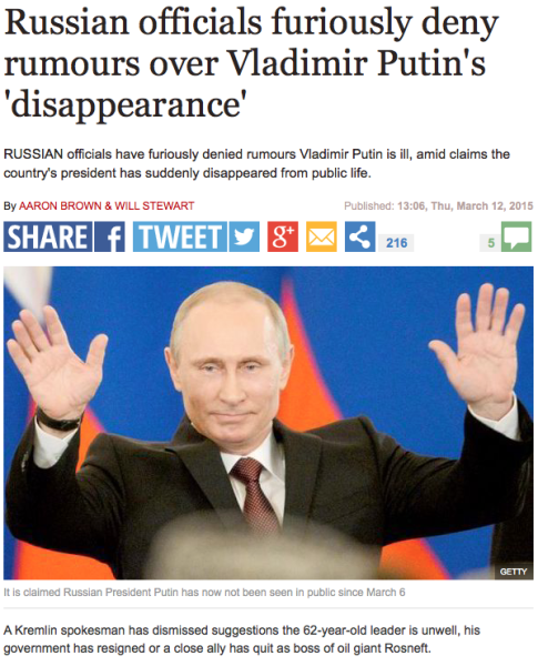Putin-rumour