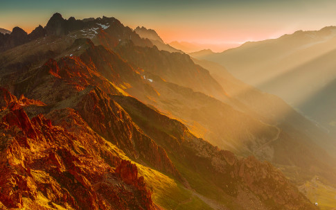 french-alps-sunset