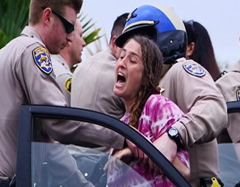 Erica (mother of 3 babies) being arrested