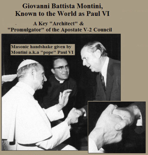 Giovanni Montini Pope Paul VI Masonic Handshake
