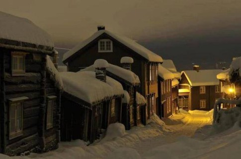 Winter’s Night, Roros, Norway.