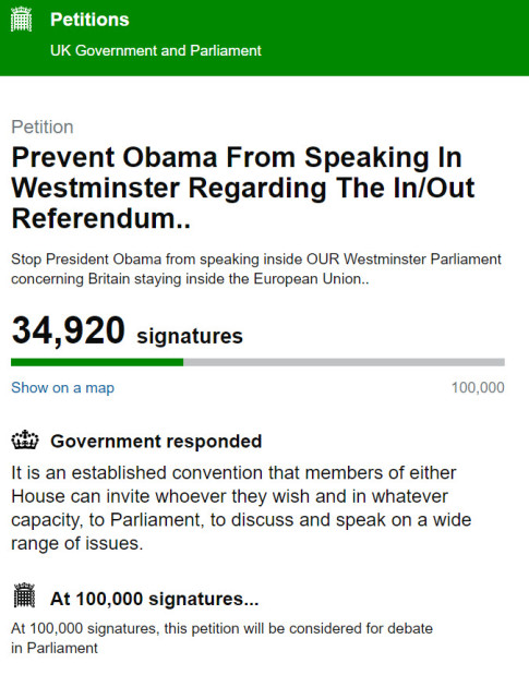 obama petition
