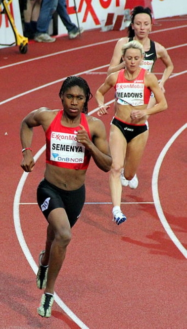 South African middle-distance competitor Caster Semenya