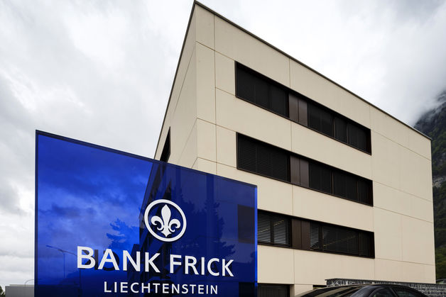 The headquarters of Bank Frick & Co. AG stands in Balzers near Vaduz, Liechtenstein