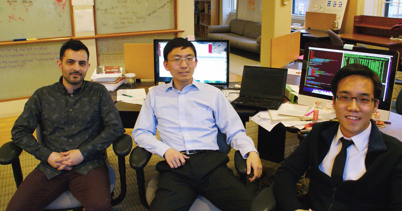 Cofounders, from left to right, Jason Stockman, Wei Sun, Andy Yen