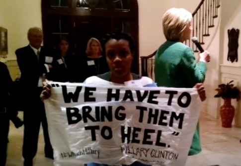 Protester Confronts Hillary Clinton About Her Calling Inner City Black Youth Super Predators