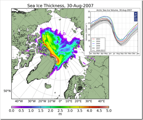 Sea Ice Thickness 2007